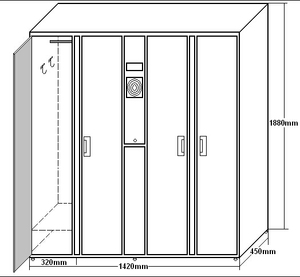 Cerradura Electrónica Inteligente de Acero Violanta Com (Tarjeta RFID, Código de Seguridad) Sistema de Casilleros para Paquetería de Almacenamiento en Aeropuertos, Eficiente y Ensamblado - Product Image 4
