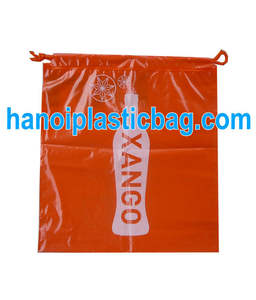 Bolsa de plástico HDPE con cierre elástico, bolsa con cordón - Product Image 3
