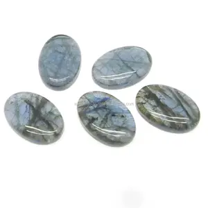 Blue topaz hydro and labradorite 20x30mm oval cab doublet 38 cts gemstone