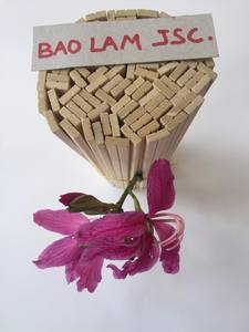 Baguettes en bois jetables faites à la main de haute qualité Twin Sushi 21-24 cm Bambou jetable - Product Image 2