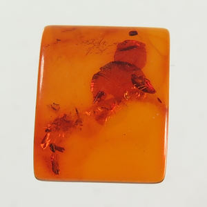 อำพันบอลติกธรรมชาติคุณภาพดี ทรงรี สีส้มแฟนซี แบบคาโบชอง พร้อมตัวเลือกปรับแต่ง - Product Image 2