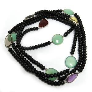 Collares de plata de ley 925 con piedras múltiples, joyería de plata 925 - Product Image 2