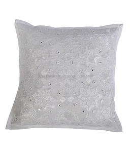 Indian Decor Handmade Cotton <b>Cushion</b> <b>Cover</b> Home Furnishing Decorative Heavy Handmade Embroidered <b>Cushion</b> Pillow <b>Covers</b> - Product Image 3