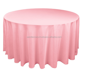 Linge de table luxueux avec belles grandes franges Linge de maison écologique en polyester doux pour la vente en gros de table ronde en Inde - Product Image 2