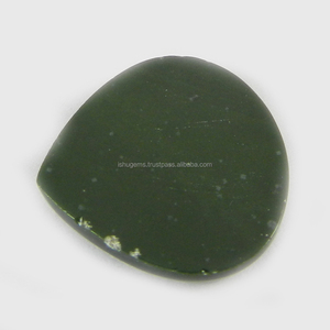 3.25 Gms สีเขียว Gaspeite 20X20mm หัวใจอัญมณี Cabochon สำหรับการทำเครื่องประดับ - Product Image 1