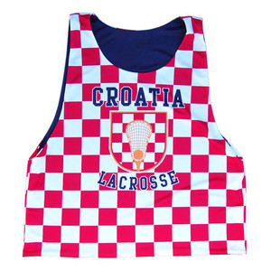 Pinnie de lacrosse sublimé réversible Prime Craft Croatia pour adultes unisexes, fabriqué au Pakistan - Product Image 2