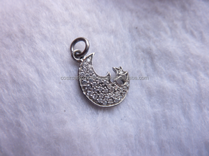 Cristal pavé forma de Luna, conectores para fabricación de joyas - Product Image 4