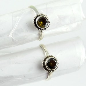 Amazing Shri Ashapura Jewels Brown CZ 925 Sterling <b>Silver</b> Bezel Setting Bohemia <b>Toe</b> <b>Rings</b> All World Shipping Fresh <b>Silver</b> - Product Image 4