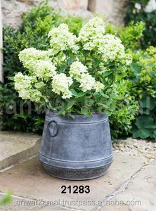 Macetas de flores de jardín galvanizadas de zinc de metal para interiores y exteriores de alta calidad - Product Image 2