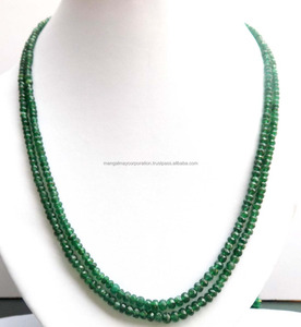 สร้อยคอลูกปัดหยกสีเขียวของขวัญวันครบรอบแต่งงานแนววินเทจพร้อมโซ่ชุบเงิน - Product Image 1