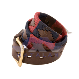 POLO de cuero NATURAL auténtico hecho a mano para hombres y mujeres y niños, cinturón de cintura de hilo, estilo deportivo, gacho, ARGENTINA, 6 - Product Image 1