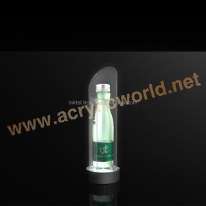 โปรโมชั่นปรับแต่งไฟ LED อะคริลิเหล้าชั้นวางไวน์แสดงเคาน์เตอร์ - Product Image 1