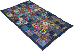 Décoration murale en coton bleu simple en gros - Product Image 3