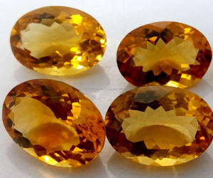 หินอัญมณีสีเหลืองมะนาวทรงรีตัดเป็นรูปวงรีคุณภาพสูงเป็นทางเลือกสำหรับการทำเครื่องประดับต่างหูขายส่ง - Product Image 1