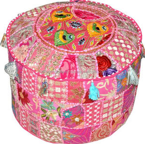 Décoration d'intérieur, coussin de méditation classique en tissu brodé, coussin de patchwork, housse de pouf, housse de siège et coussins de sol pour le yoga - Product Image 4