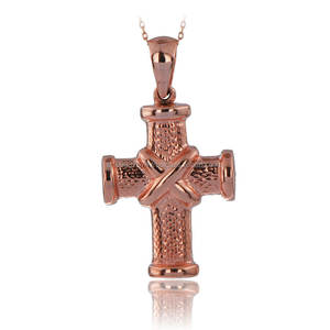 14K Solid Gold Trendy Bright <b>Cross</b> Charm <b>Necklace</b> <b>Cross</b> Pendant Fine Jewellery <b>for</b> <b>Women</b> Made in Turkey - Product Image 3
