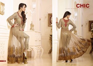 EID – robe de soirée spéciale de meilleure qualité, tenue de costume de couleur noire ANARKALI SALWAR au meilleur prix de gros en tissu GEORGETTE pour femmes - Product Image 2