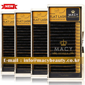 Extensiones de pestañas de pelo sintético de alta calidad, visón individual plano, Etiqueta Privada, venta al por mayor - Product Image 3