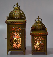 Support de bougie pilier en laiton antique fait main (lot de 2) – Décoration intérieure/extérieure pour table, maison, bureau, Noël, mariage, fête