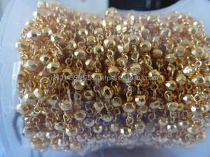ทองชุบ Pyrite ลูกปัดหินธรรมชาติผลิตและอุปทานขายส่งหิน - Product Image 4