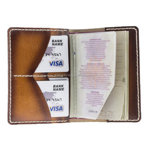 ที่ใส่หนังสือเดินทางหนังแท้สไตล์วินเทจสุดหรูสำหรับพกพาและจัดระเบียบเอกสารสำคัญอย่างปลอดภัย - Product Image 2