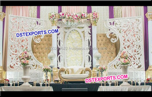 ชุดเวทีคริสตัลแต่งงานอินเดีย,เสาคริสตัลไฟเบอร์เวทีงานแต่งงานของชาวฮินดู - Product Image 3