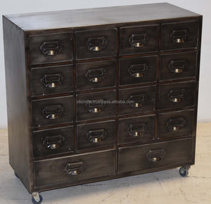 Tủ kim loại di động nhiều ngăn kiểu cổ điển công nghiệp dùng cho xưởng, cửa hàng bán lẻ, nhà bếp, nhà ở, phòng khách - Product Image 2