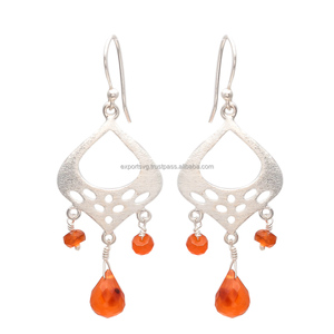 พลอยควอทซ์ Ametrine 925ต่างหูห้อยเงินสเตอร์ลิงเครื่องประดับแฟชั่นสำหรับผู้หญิงเด็กผู้หญิงขายส่งธุรกิจหรือของขวัญ - Product Image 1