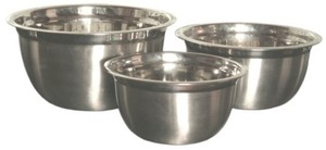 ชามสลัดสแตนเลสสตีลผสมสากลพร้อมฝาปิดชุดชามโลหะ3ชิ้นล่าสุดทนทานคิงส์ - Product Image 6