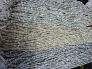 Silverite Faceted Rondelle Beads Strand Fabricado y suministrado Cristales al por mayor Piedras curativas - Product Image 4