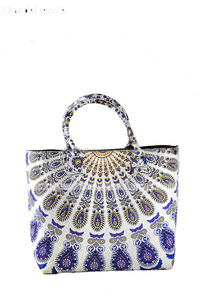 Mandala indien imprimé sac à main fait à la main filles sac fourre-tout sac à main shopping femmes sacs shopping mandalas sac à main voyage fourre-tout mode - Product Image 2