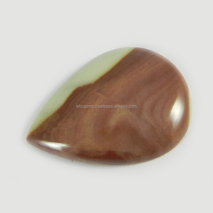 ลูกแพร์ Cabochon สวยอัญมณีหลวม IG0214 24X33มม. ธรรมชาติ Wagul Jasper 6 Gms - Product Image 1