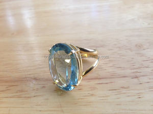 Anillos de Aro Doble con Piedras Facetadas para Mujer, Engaste de Barra BR;2100 R014 - Product Image 4