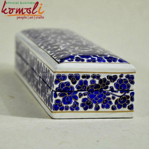 Cajas de papel maché kashmiri pintadas a mano hechas a mano, cajas de regalo personalizadas - Product Image 5