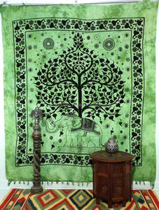 Green Tree Of Life Elephant Wall Hanging - Product Image 2