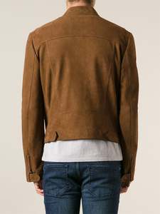 Chaqueta de Cuero Galvaine Marrón de Gamuza y Nubuck, Prendas de Cuero Premium, Modelo GLVN0014 - Product Image 3