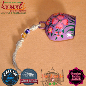 Hand Painted Purple Swiss Cow Bells Small Metal <b>Garden</b> Hanging Decor <b>for</b> Outdoor Use Wholesale Rustic Farmhouse Ornaments - Product Image 4