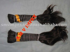 Precio de fábrica Venta caliente de alta calidad Natural sedoso recto extensiones de cabello humano de la India mejor calidad a granel pelo crudo del templo - Product Image 2