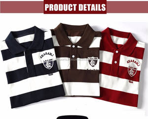 เสื้อโปโลผู้ชายผ้าฝ้าย100% คุณภาพสูงเสื้อกอล์ฟลายทางแฟชั่นเสื้อกอล์ฟแบบกำหนดเองราคาไม่แพงโปรโมชั่น - Product Image 2