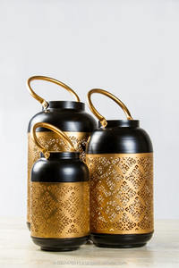 Linterna de vela de jardín de metal para decoración moderna del hogar - Product Image 3