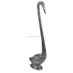 Esculturas de Pato de Aleación de Metal Plateado Indio Hechas a Mano Tradicionales al por Mayor, Figuritas, Estatuas, Decoración del Hogar, Artículos de Regalo SMG-352A - Product Image 3