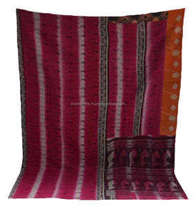 Indian Wholesale <b>Kantha</b> <b>Quilt</b> Traditional Floral Design Cotton <b>Kantha</b> Blanket - Product Image 3