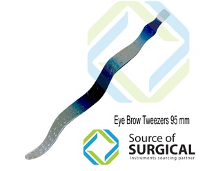 Pinzas de Cejas de Acero Inoxidable de Alta Calidad Source of Surgical B-EBT-094, con Punta Oblicua Plana y Agarre de Fibra, 10 mm - Product Image 4
