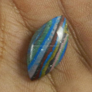 Pierre précieuse naturelle Calsilica arc-en-ciel 10x21mm, 1,05 g, cabochon marquise fait main pour la fabrication de bijoux, Ishu Gems IG0323 - Product Image 4