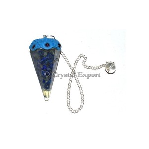 Lapis Lazuli Orgone Pendules de style tibétain: Pendules tibétains de qualité supérieure Pendules en cristal de guérison - Product Image 1