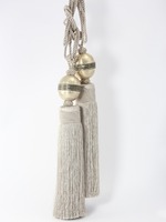 Biyadina Beige Style marocain Fait main Fantaisie Nickel argenté Porte-rideaux 55cm Vente en gros Décoration maison & hôtel