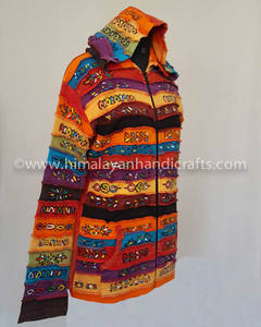 Flashy Rainbow Stripes bordado bohemio sudaderas y chaqueta CSWJ 436 - Product Image 3