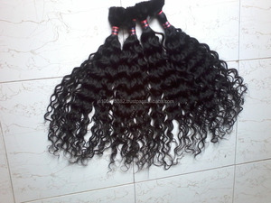 Indian RAW Bulk Curly Remy Hair Cabello humano sin procesar para trenzas - Product Image 3