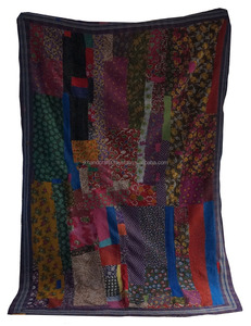 Couette japonaise Vintage en Patchwork Kantha, couverture réversible, taille double - Product Image 3