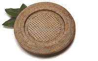 Plaques chargeur en rotin vintage pour restaurant, plaques de chargement en rotin pour mariage